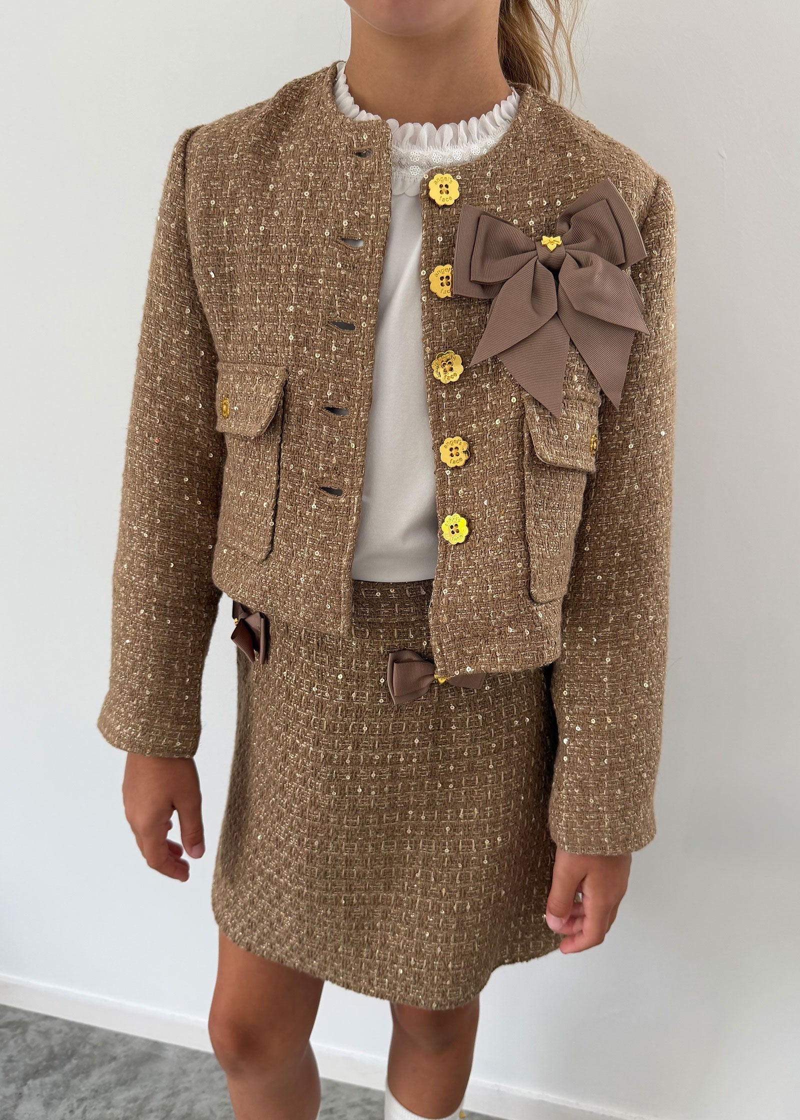 Gianna Tweed Jacket Toffee