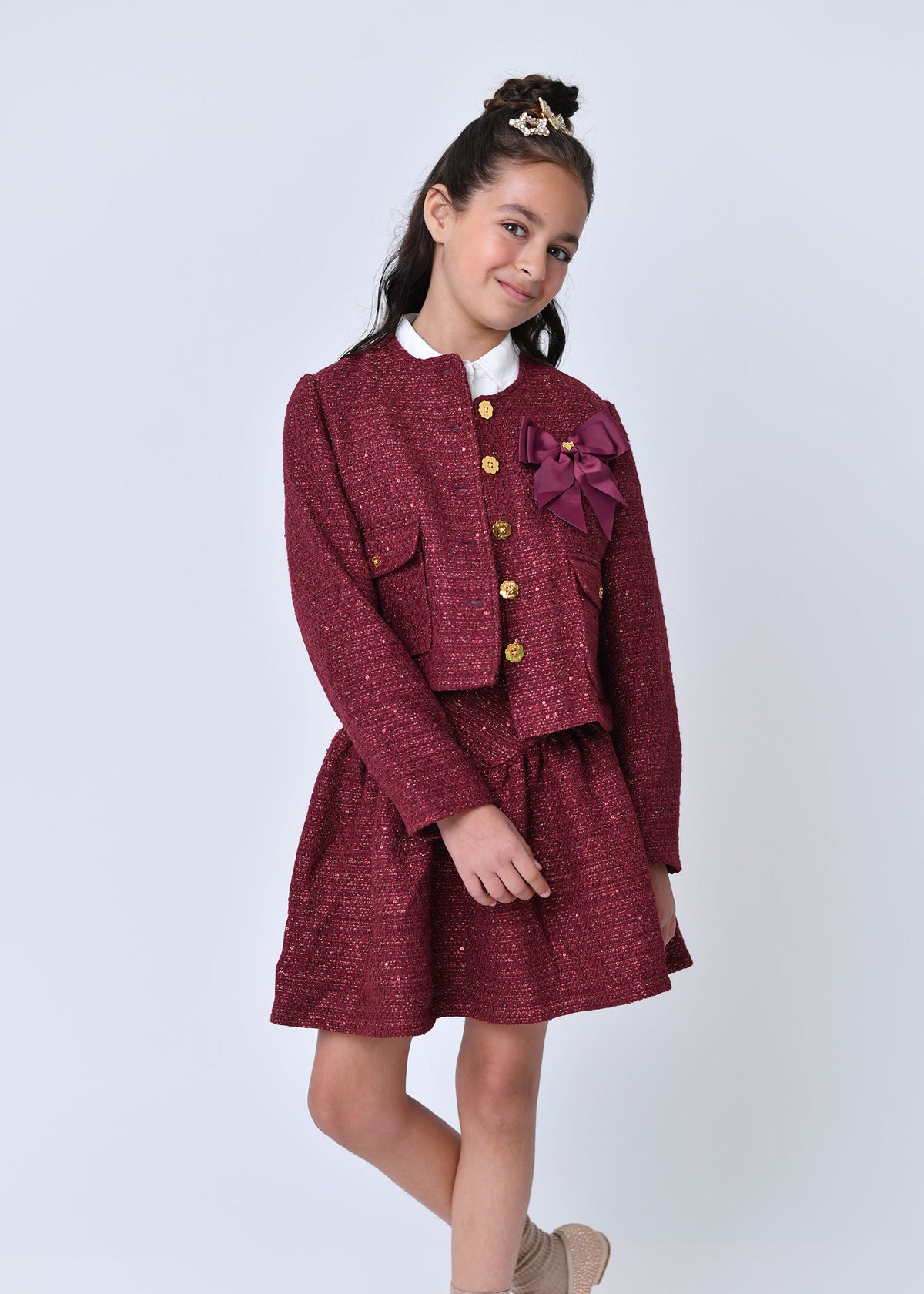 Gianna Tweed Jacket Port