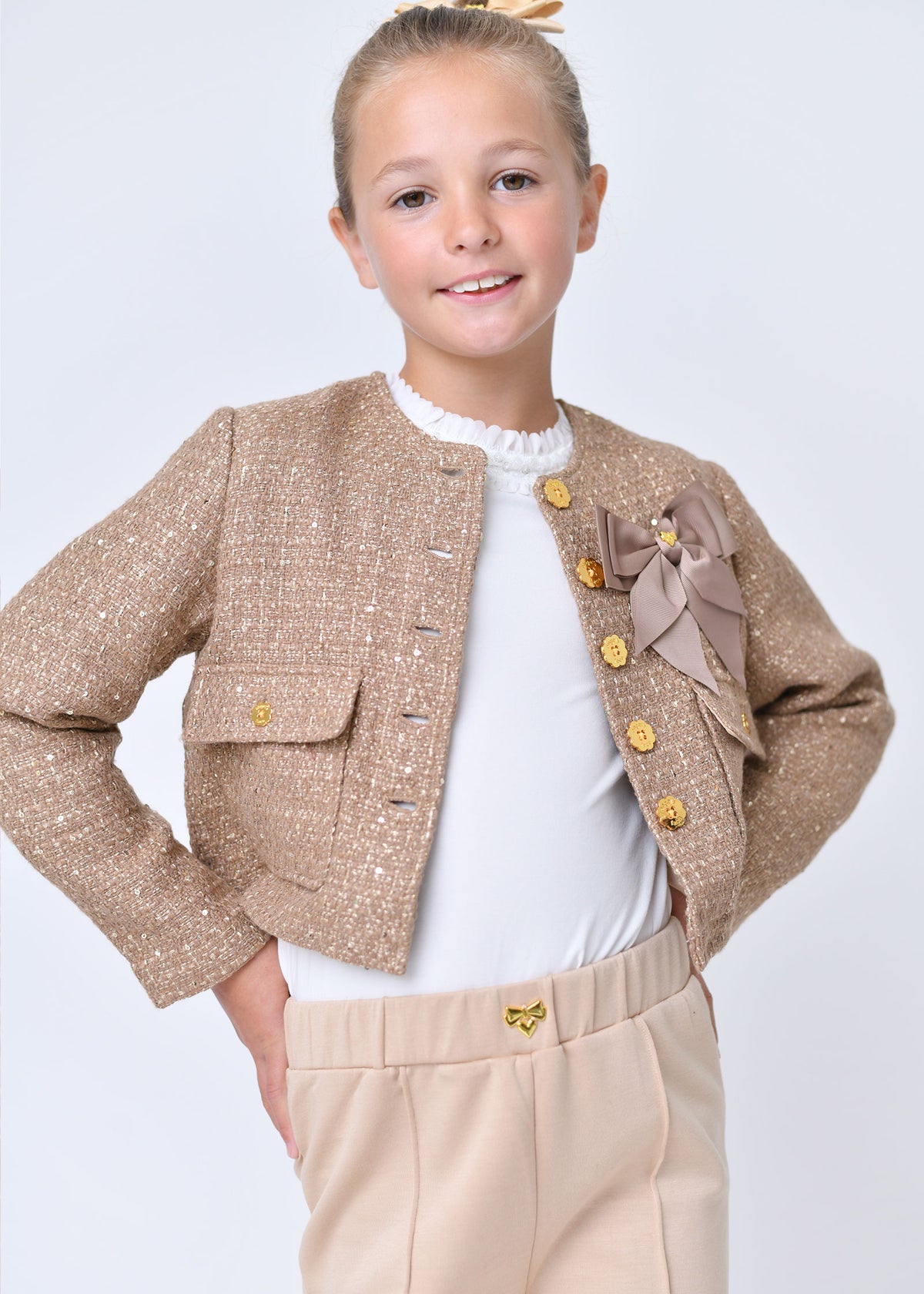 Gianna Tweed Jacket Toffee