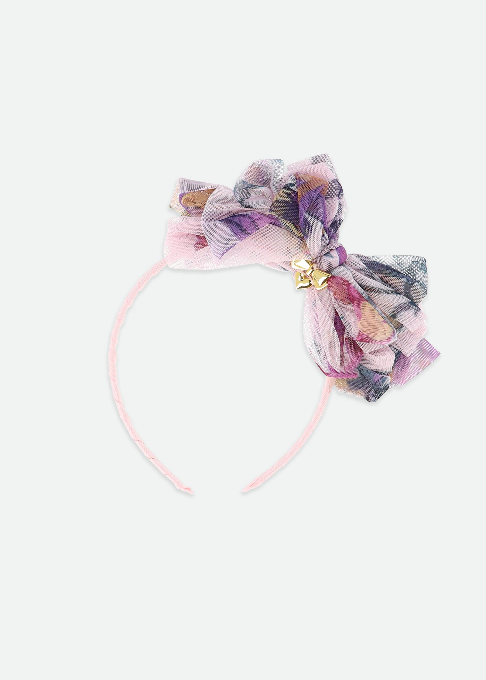 Gladys Bold Floral Headband Fairy Pink