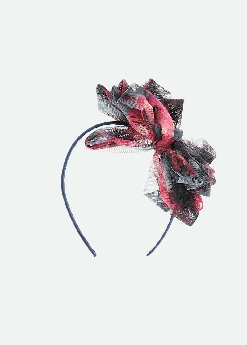 Gladys Tie Dye Tulle Headband Navy