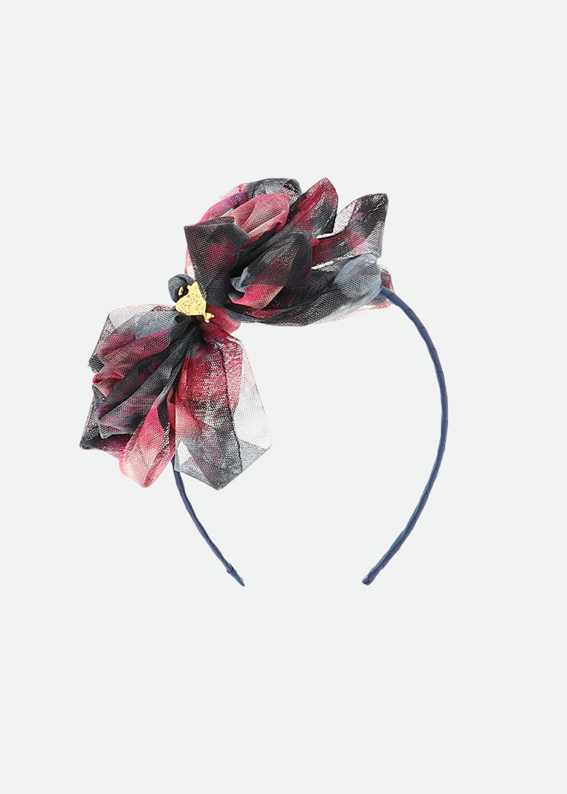 Gladys Tie Dye Tulle Headband Navy