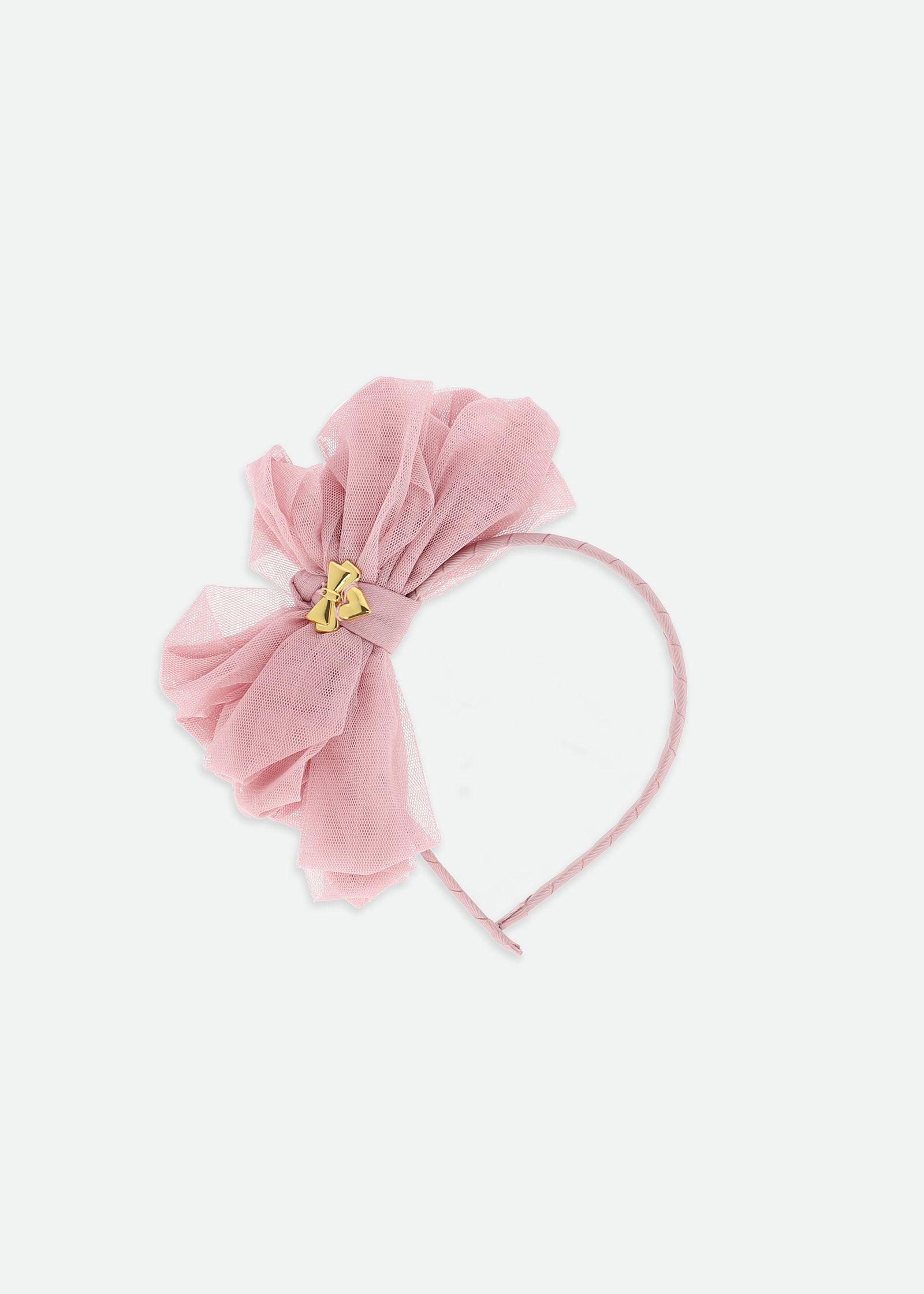 Gladys Tulle Headband Vintage Pink