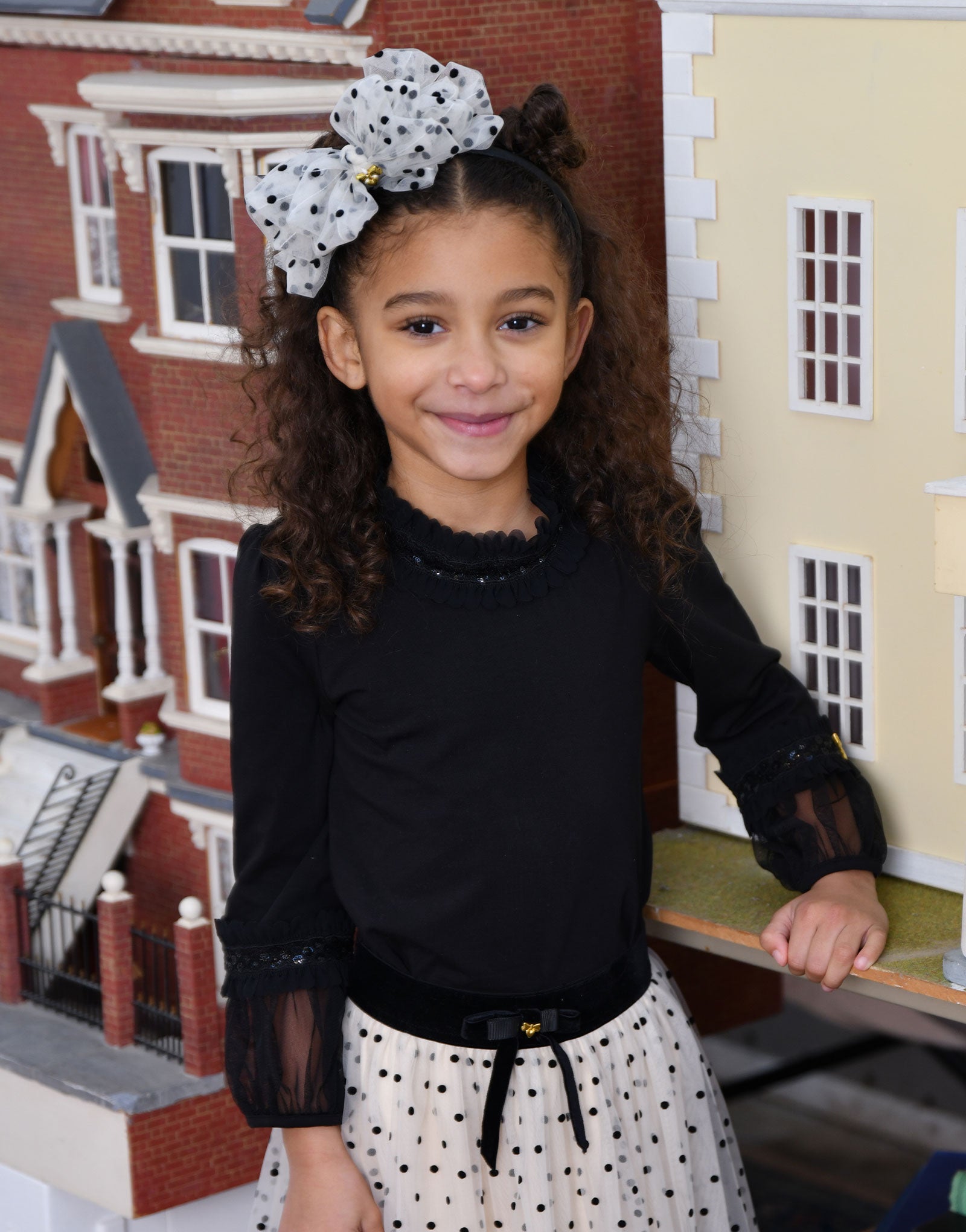 Gladys Contrast Spot Headband Biscuit
