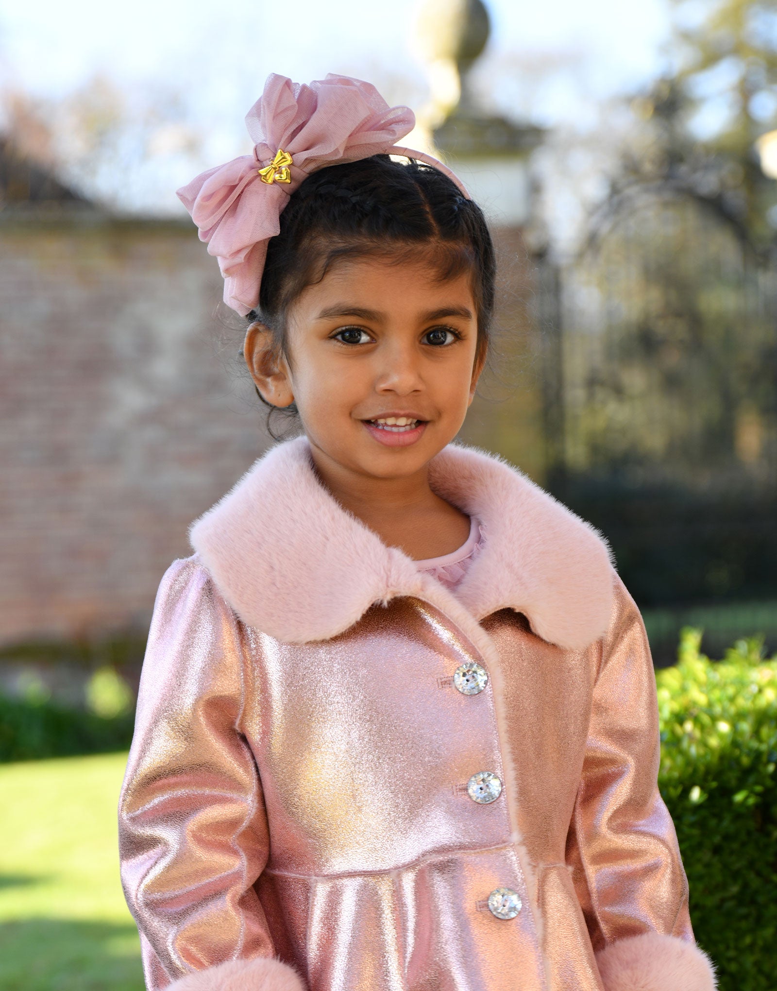 Gladys Tulle Headband Vintage Pink
