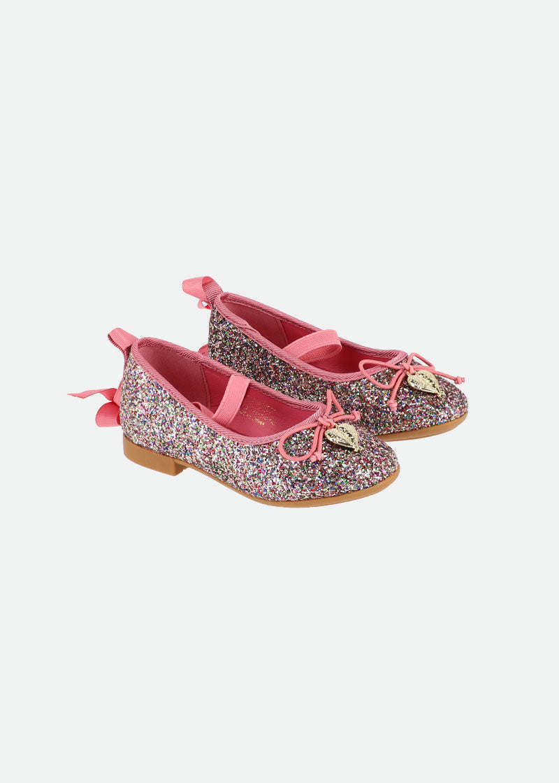 Glitterati Toddler Pumps Tea Rose