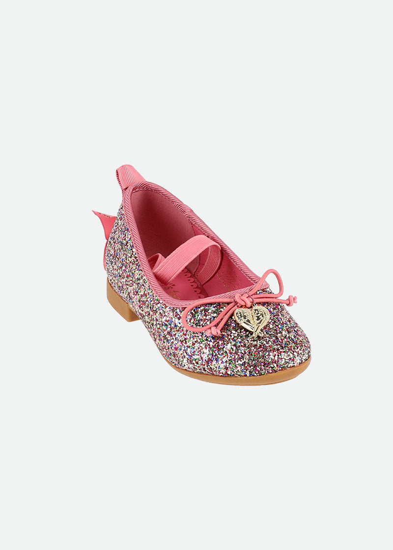 Glitterati Toddler Pumps Tea Rose