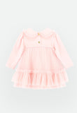 Hallie Spotted Tulle Baby Dress Pale Pink