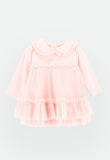 Hallie Spotted Tulle Baby Dress Pale Pink