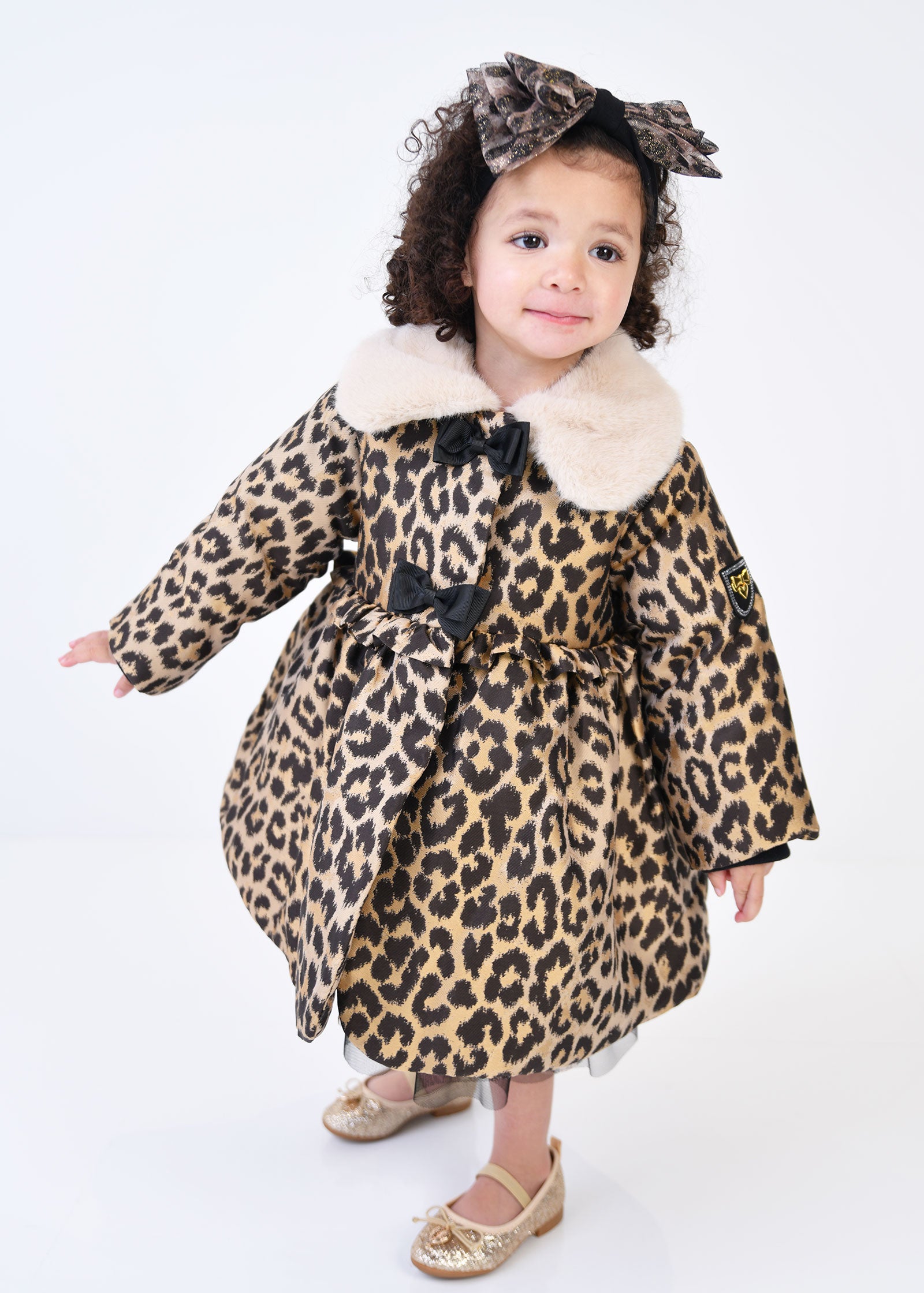 Harmony Baby Coat Black Leopard