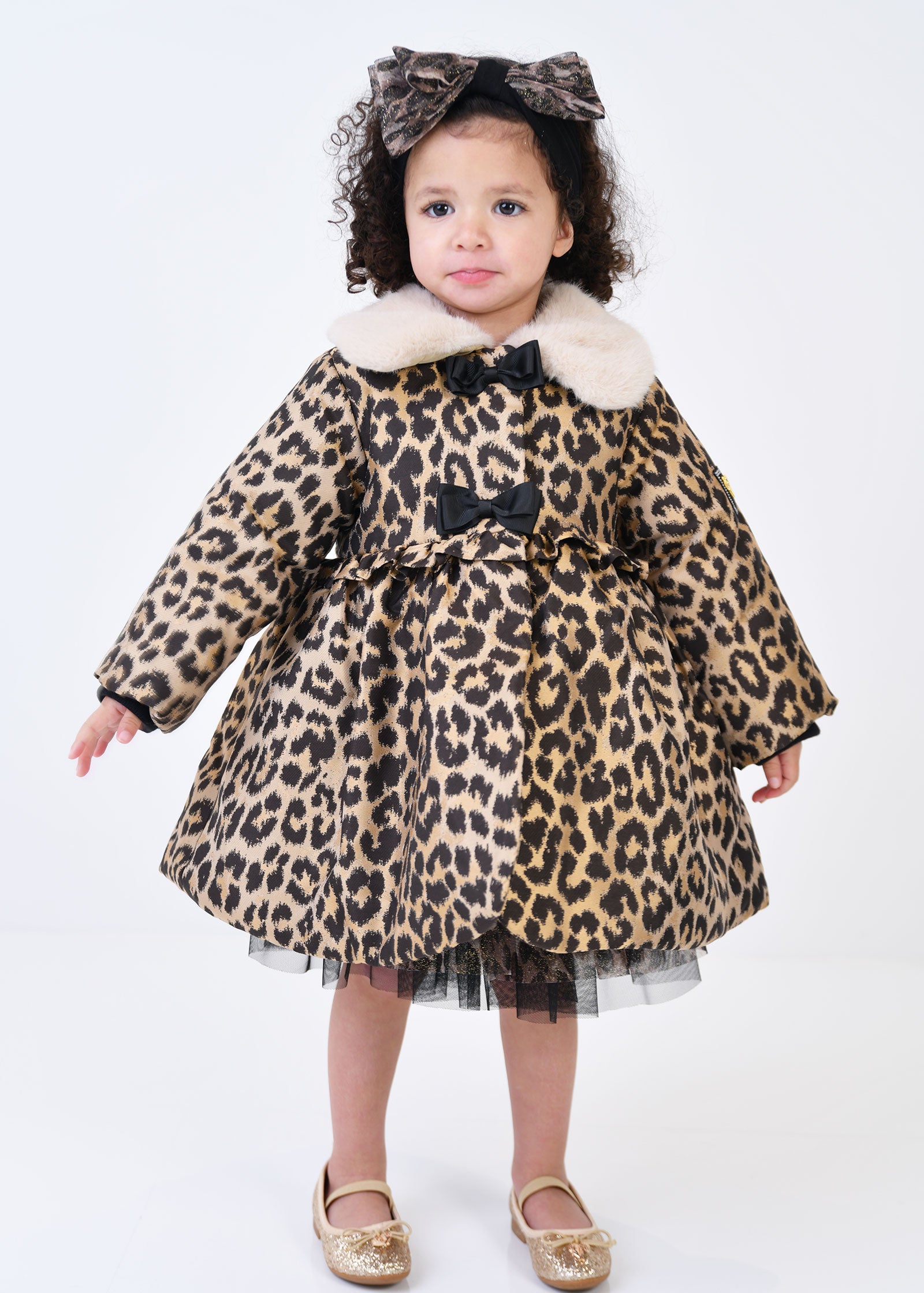 Harmony Baby Coat Black Leopard