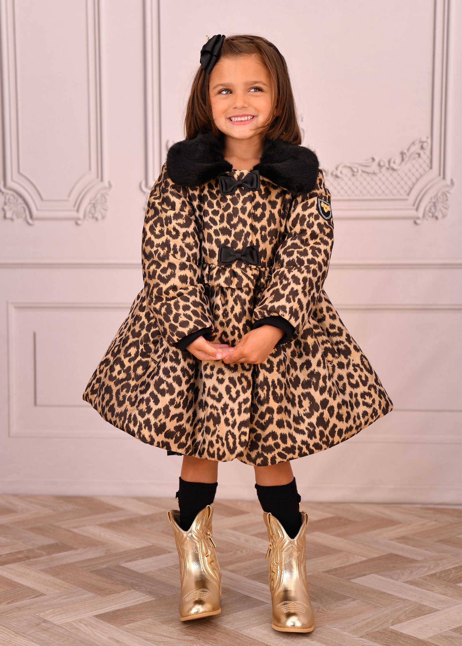 Harmony Coat Black Leopard