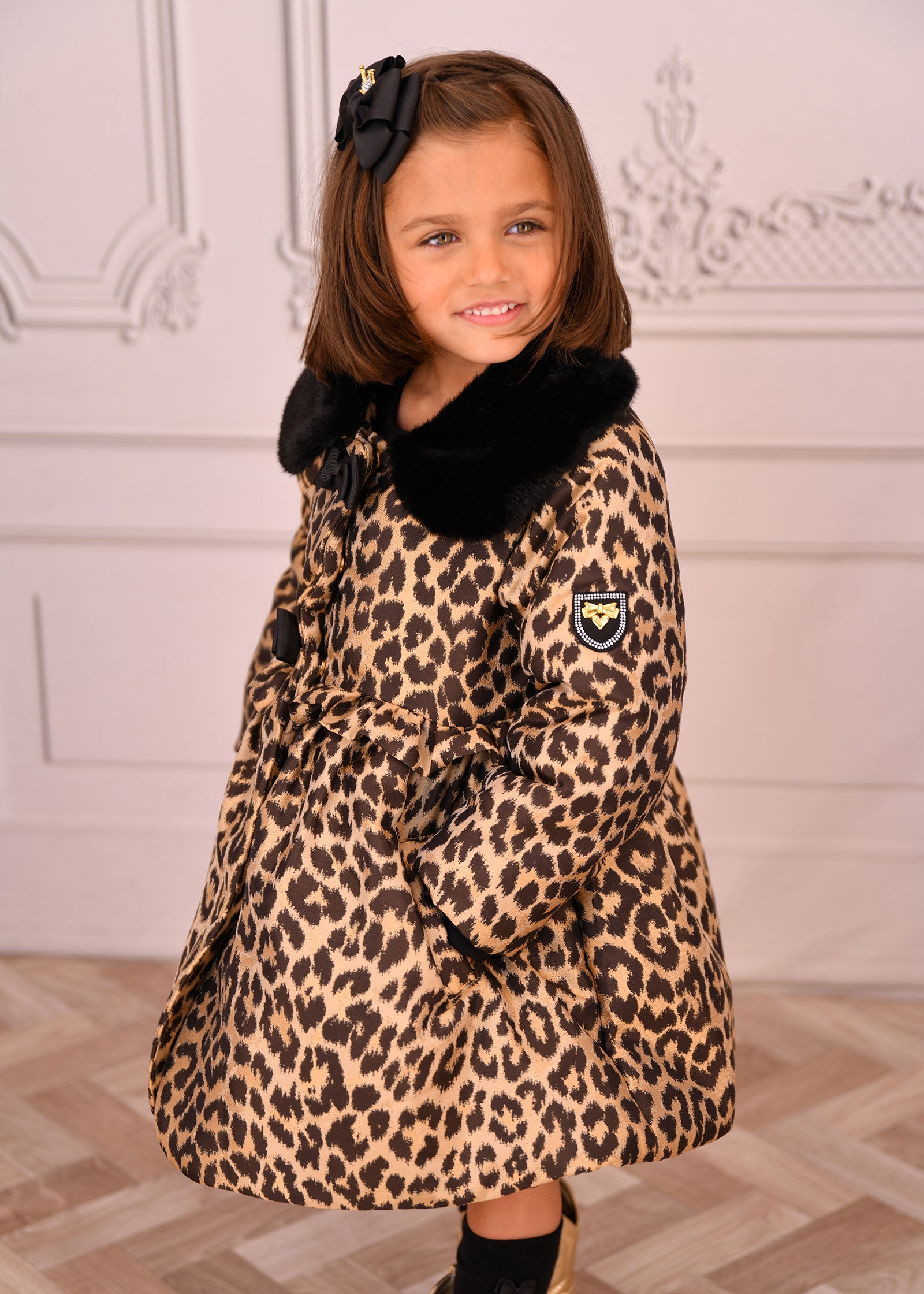 Harmony Coat Black Leopard