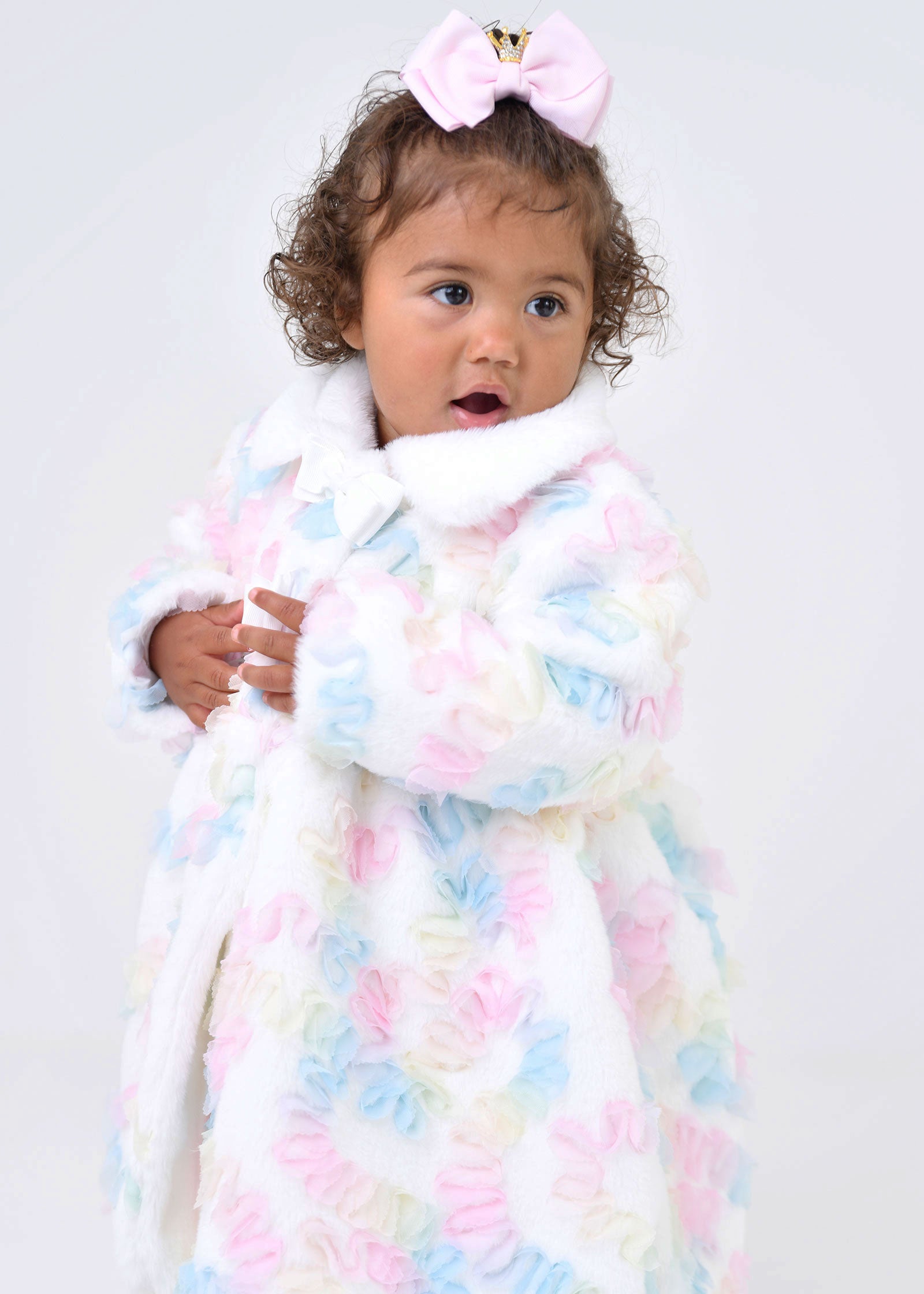 Harmony Baby Fur Pastel Coat Snowdrop