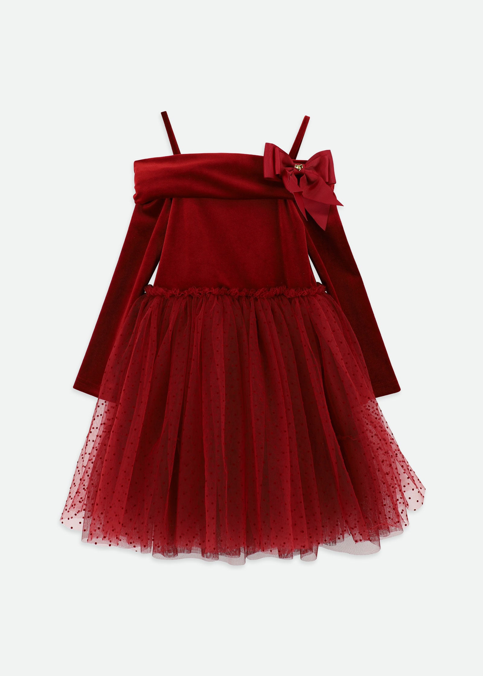 Hepburn Velour Tulle Tea Dress Port