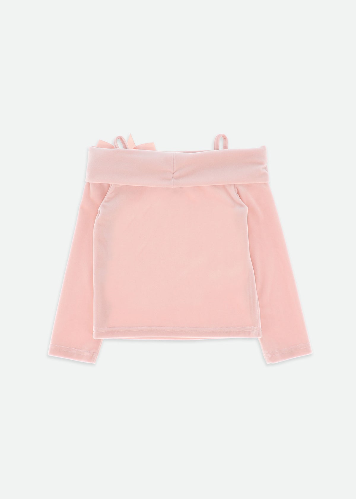 Hepburn Velour Off The Shoulder Top Blush