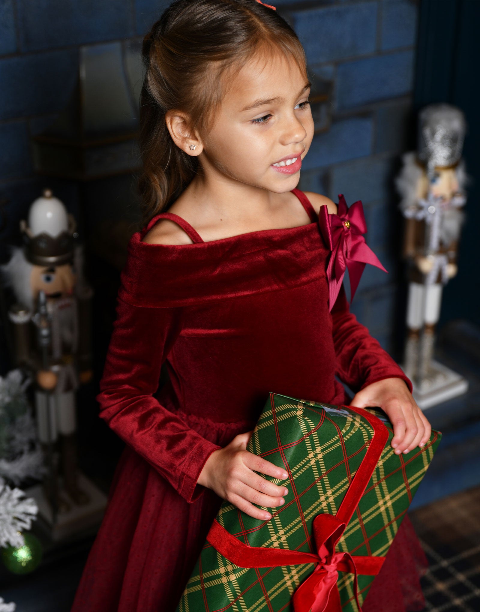 Hepburn Velour Tulle Tea Dress Port