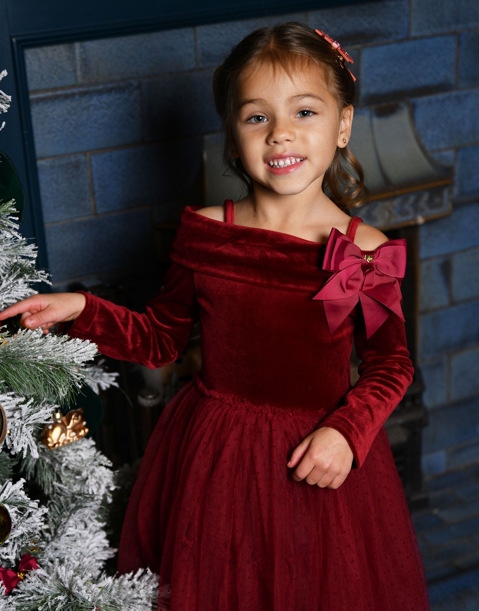 Hepburn Velour Tulle Tea Dress Port