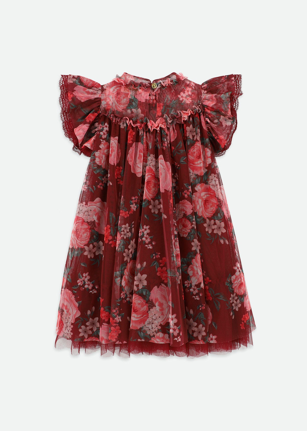 Hettie Floral And Lace Trim Dress Port