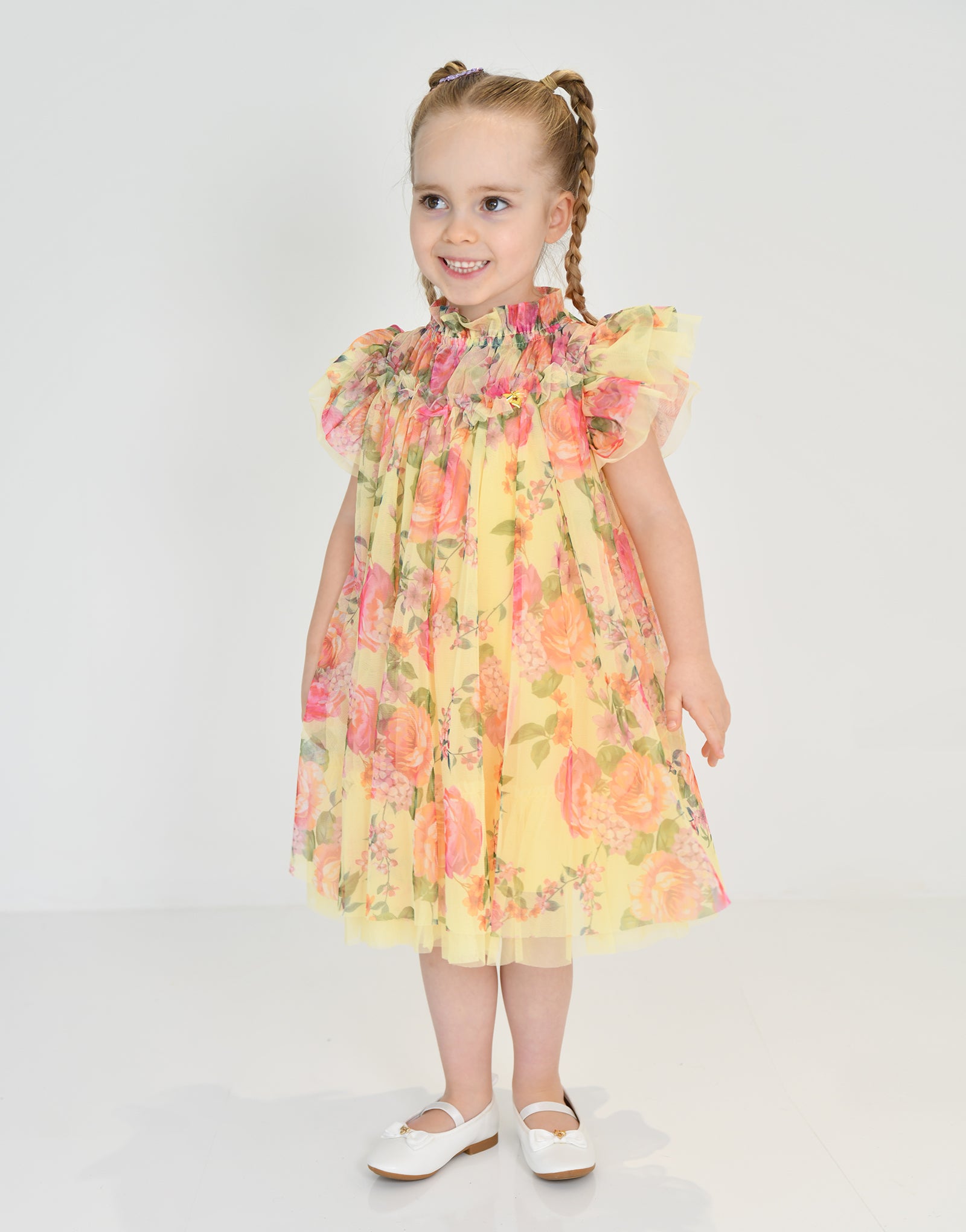 Hettie Floral Dress Yellow