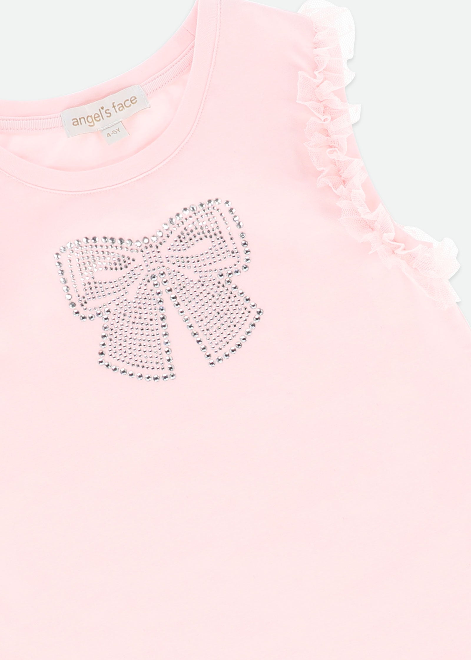 Houston Crystal Bow Top Pale Pink