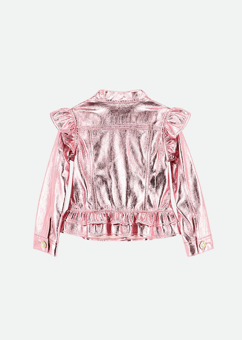 Indigo Metallic Jacket Pink