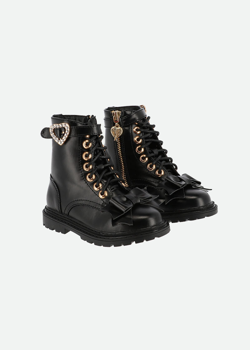 Ingrid Bow Boots Black