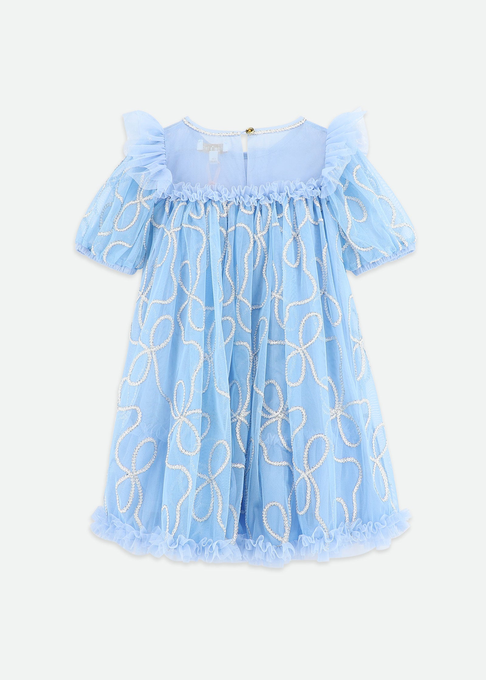 Isabella 3D Tulle Dress Pretty Blue – Angel's Face