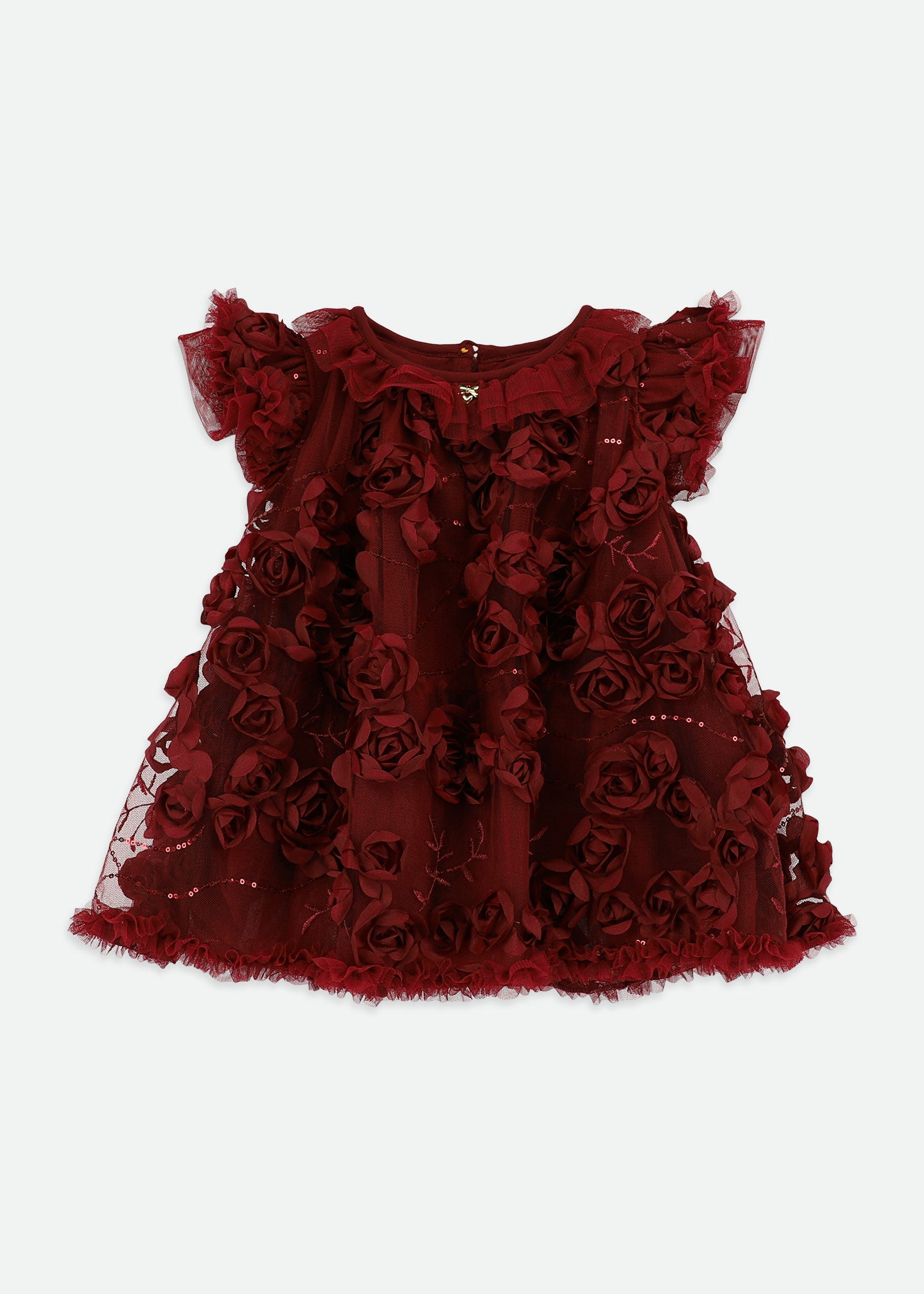 Ivy Sequin And 3D Flower Baby Dres Port