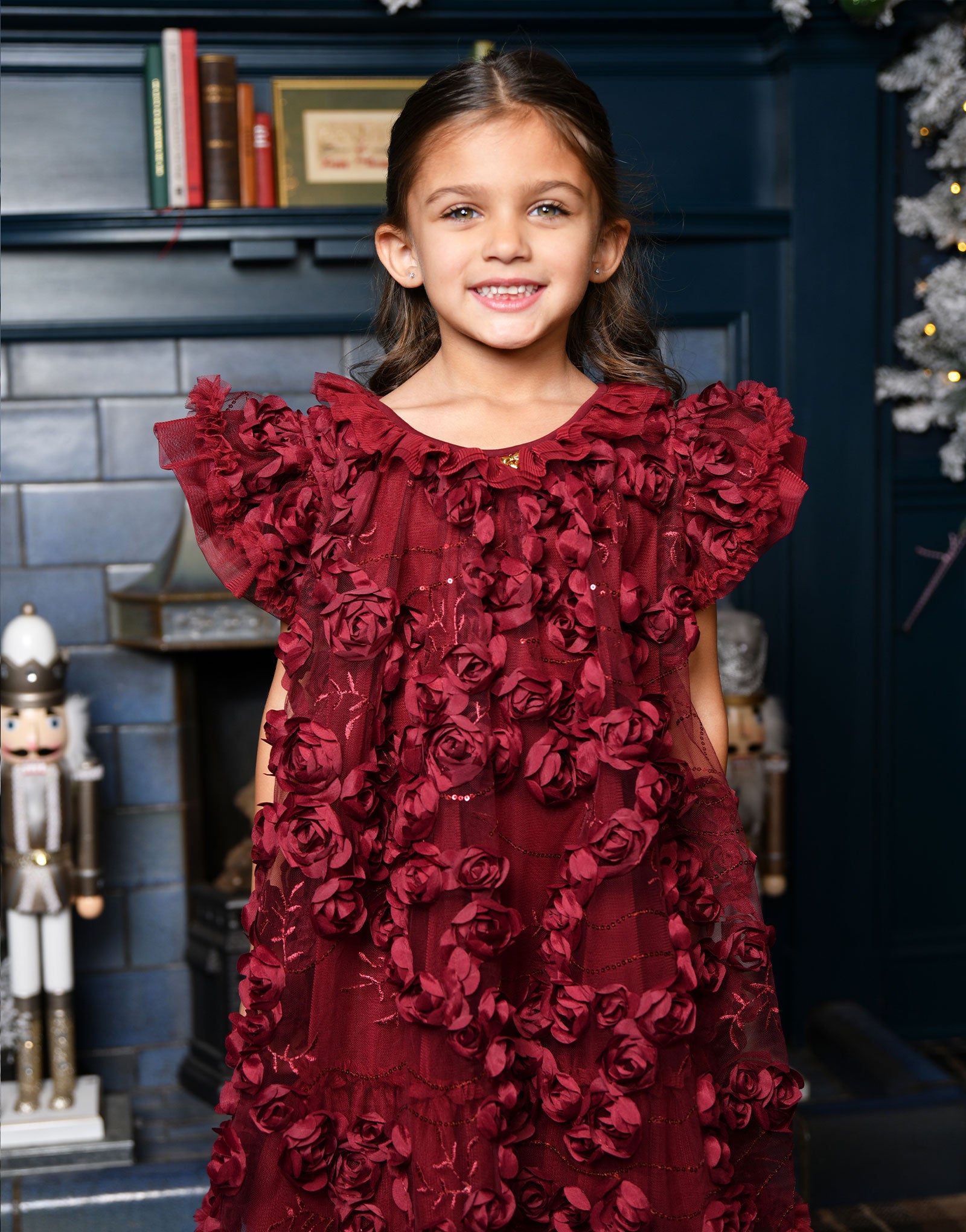 Ivy Sequin And 3D Flower Dress Port