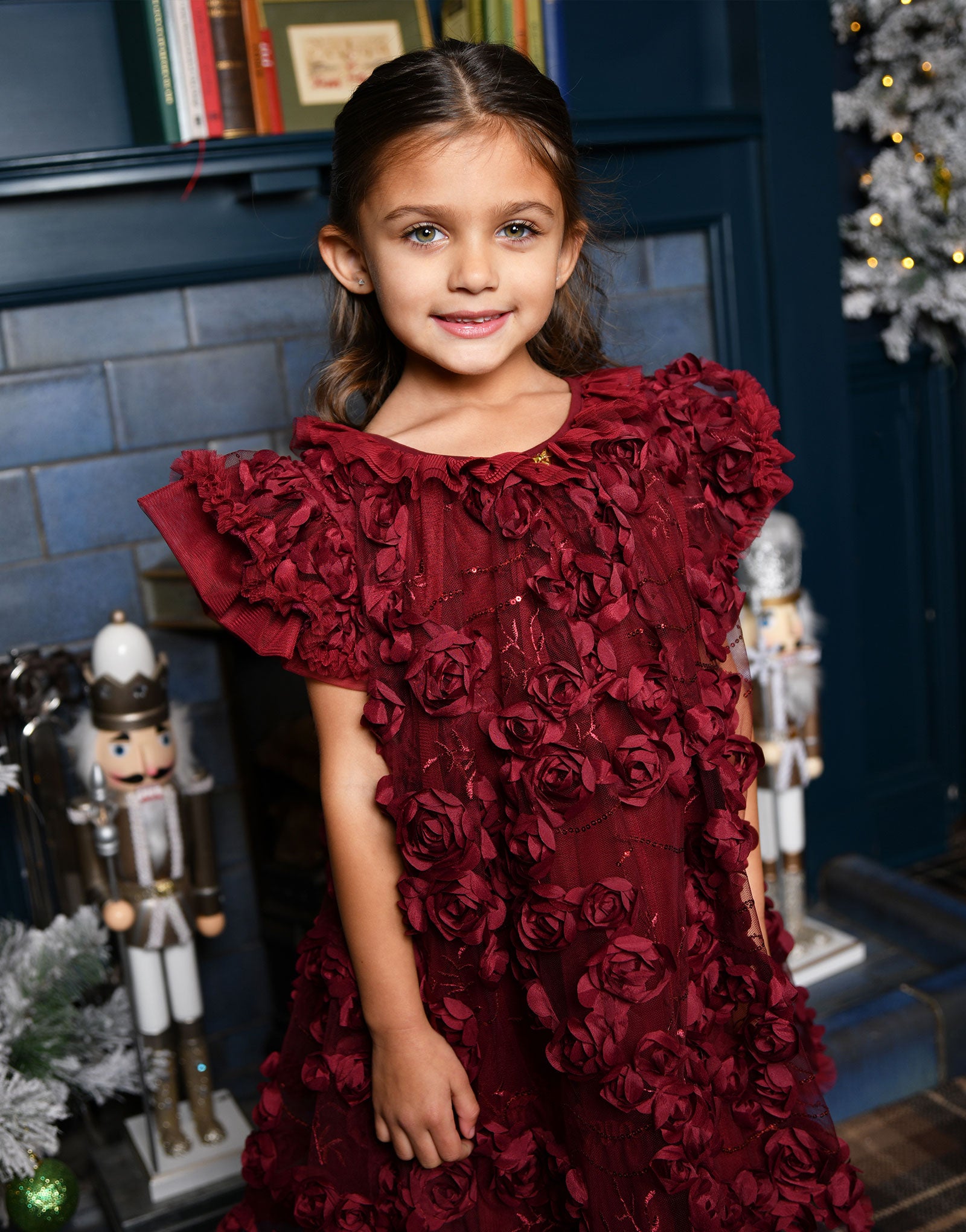 Ivy Sequin And 3D Flower Dress Port