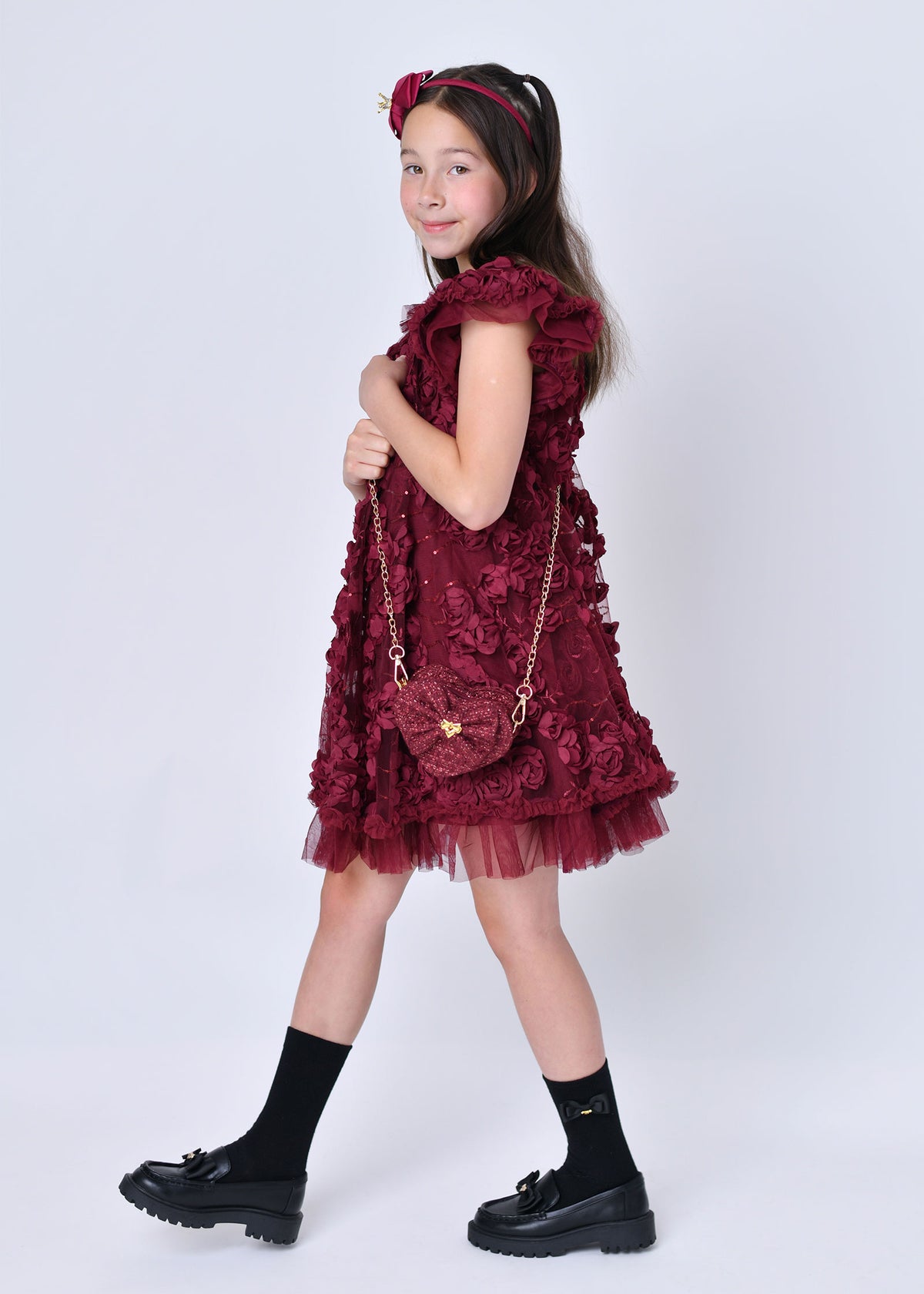 Ivy Sequin And 3D Flower Dress Port