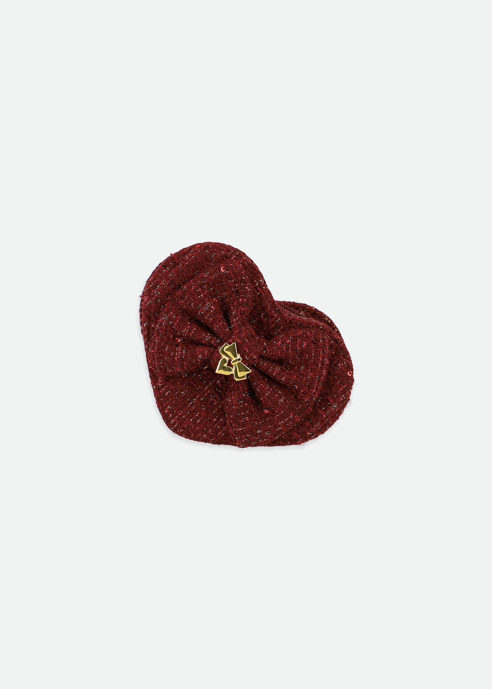 Jade Tweed Heart Handbag Port