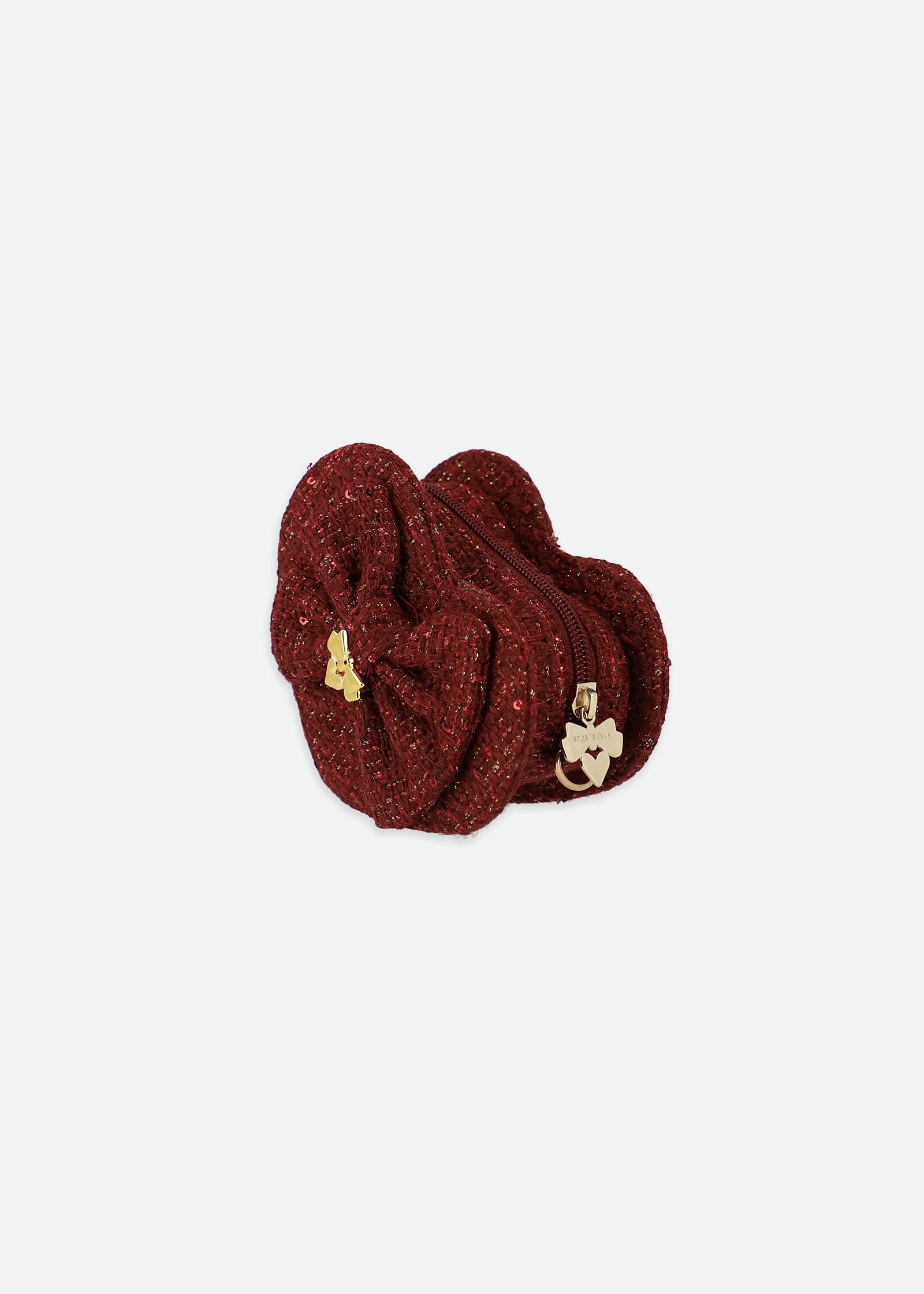Jade Tweed Heart Handbag Port