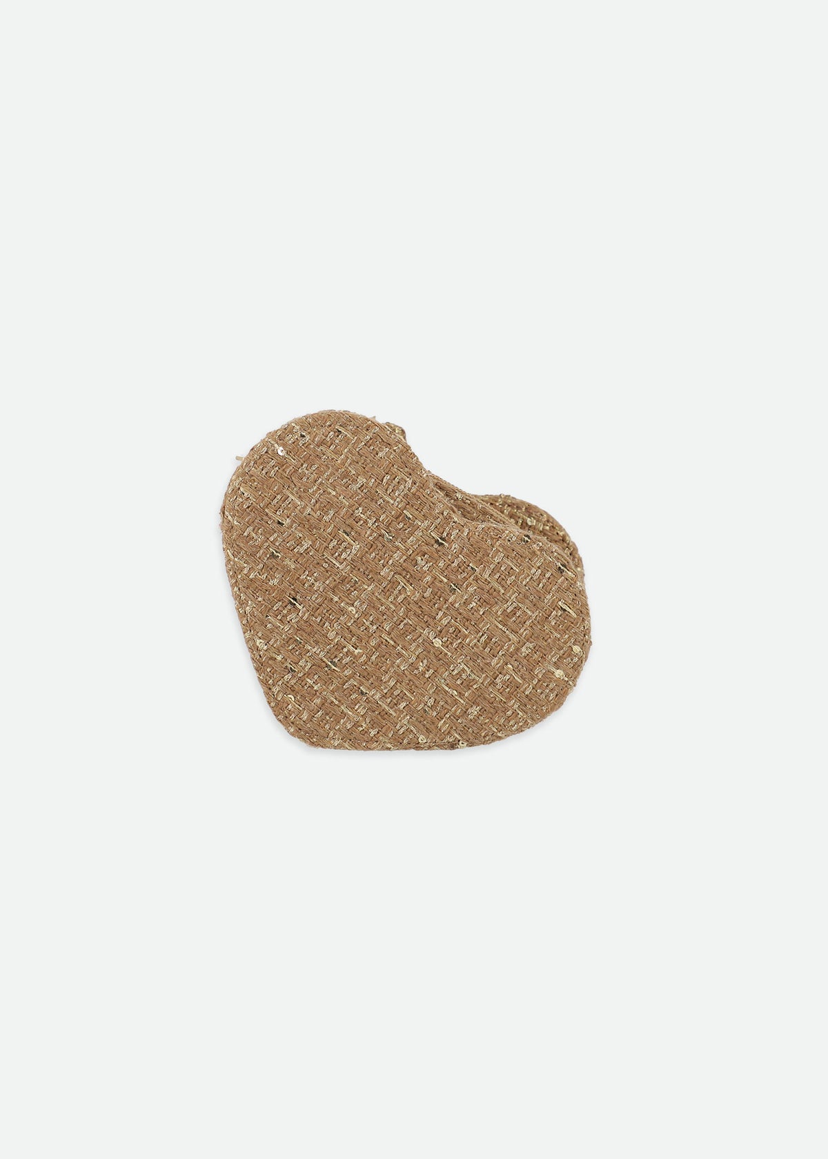 Jade Tweed Heart Handbag Toffee