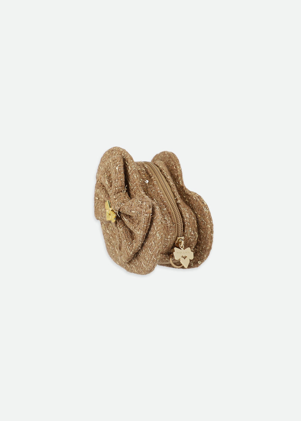 Jade Tweed Heart Handbag Toffee