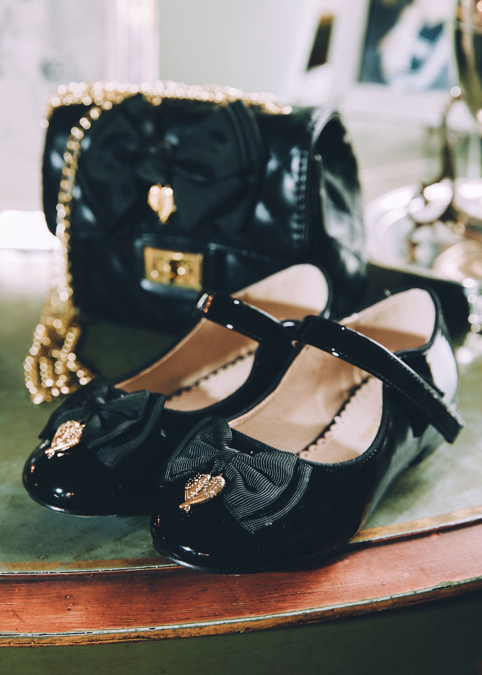 Jasmine Patent Shoes Black