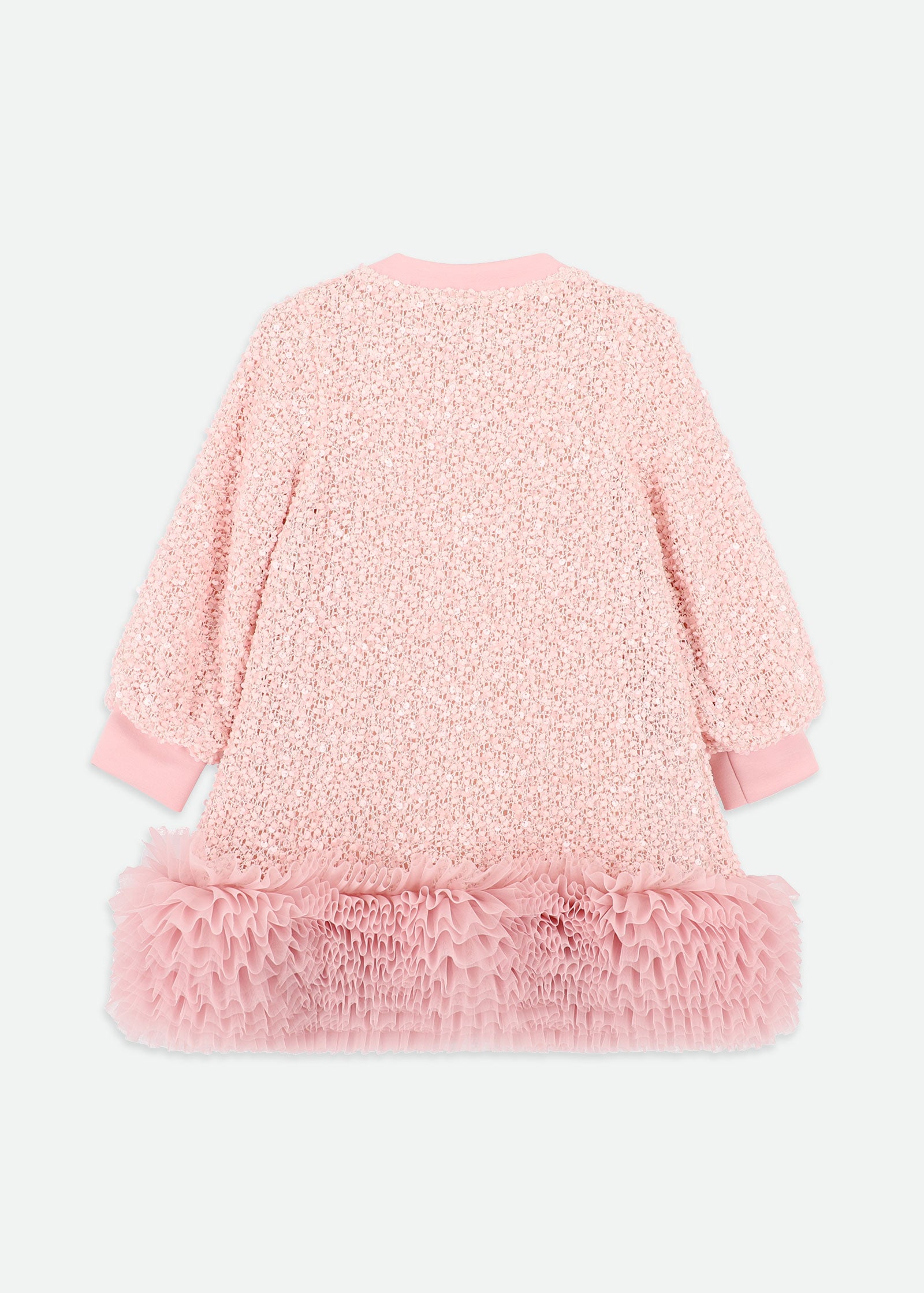 Jeanette Boucle Sequin Dress Pink