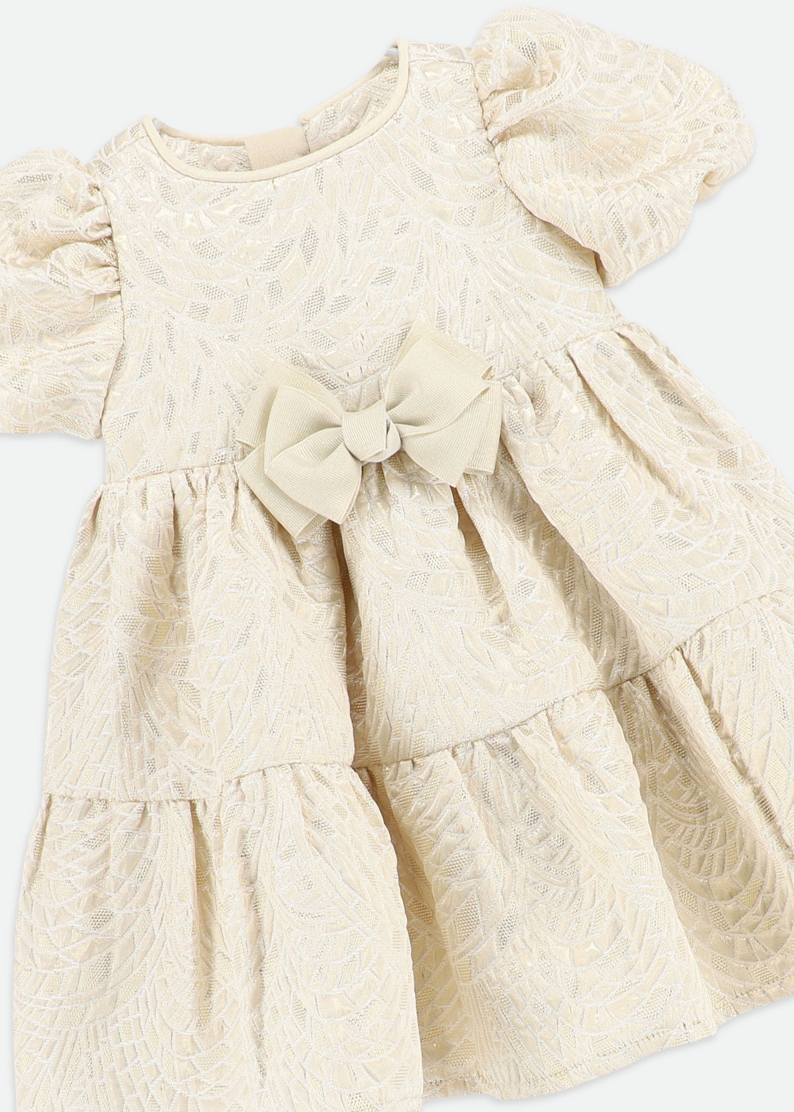 Jordan Baby Jacquard Dress Gold