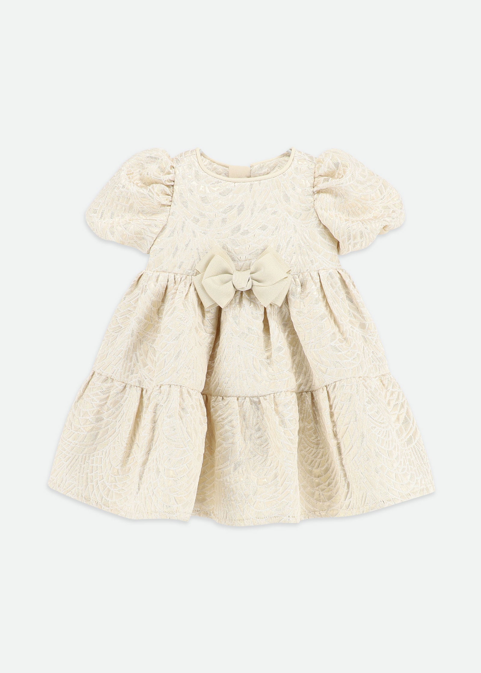 Jordan Baby Jacquard Dress Gold