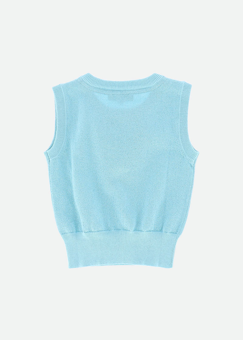 Light blue outlet sleeveless top