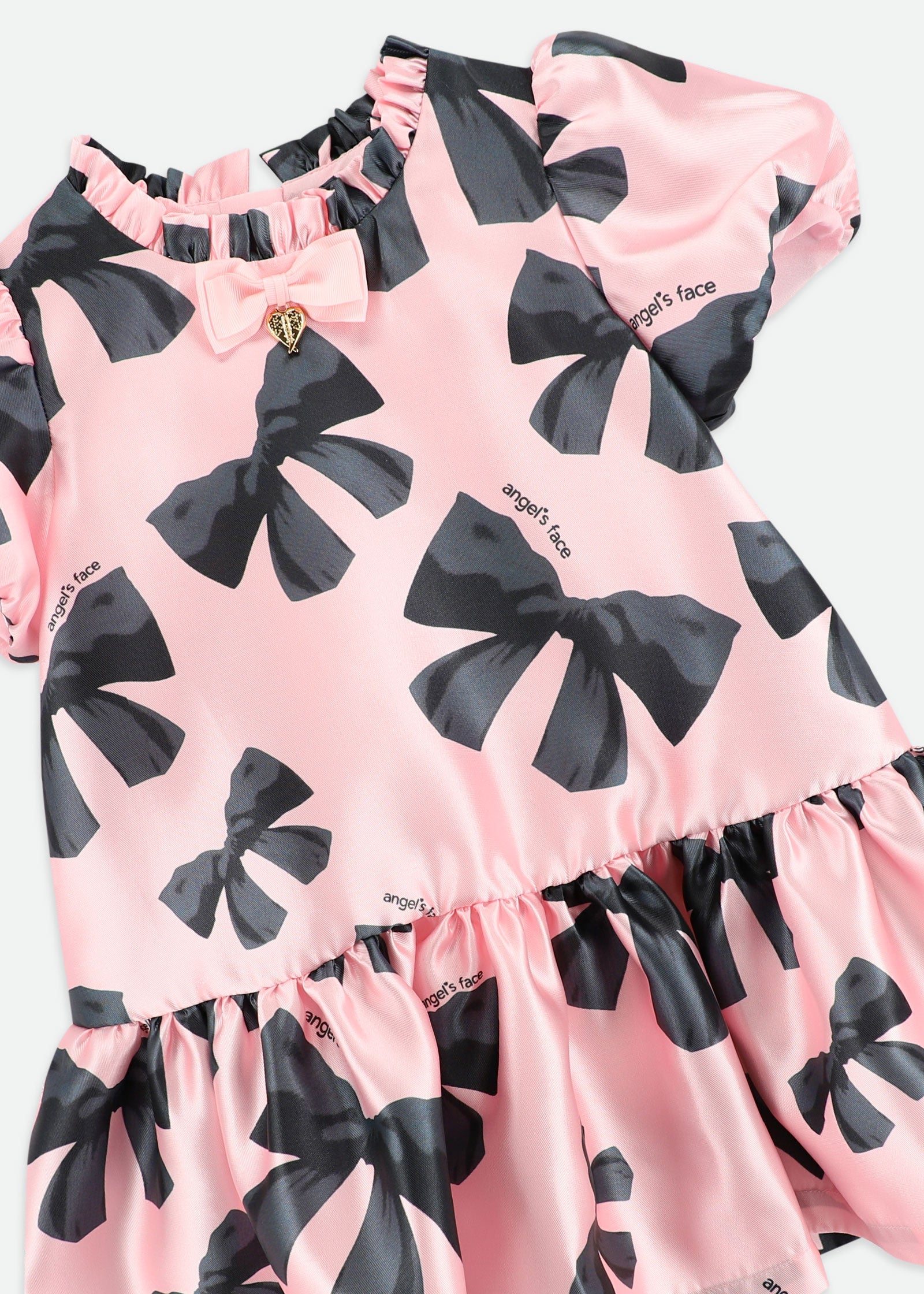 Kaley Bow Dress Fairy Pink