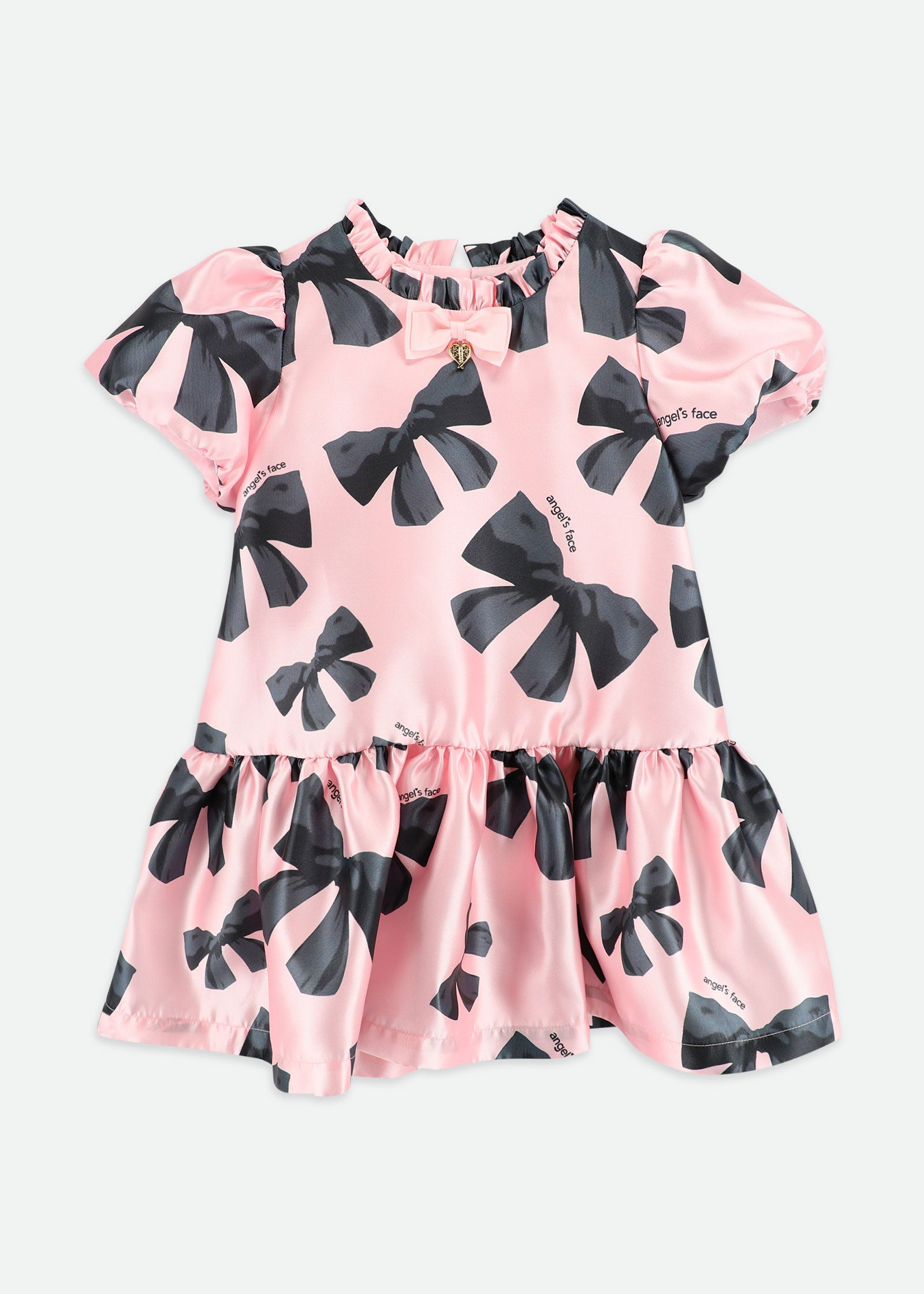 Kaley Bow Dress Fairy Pink