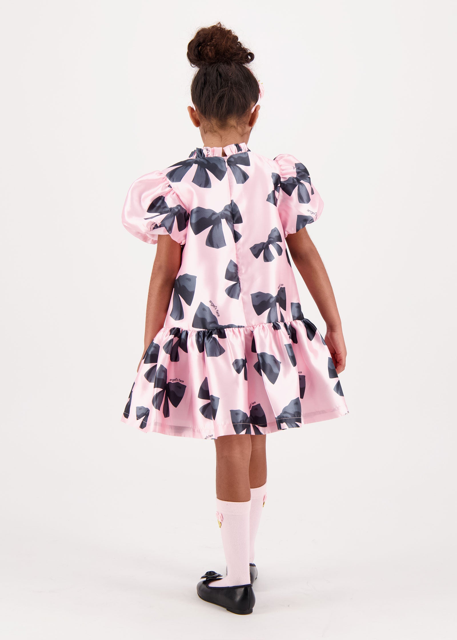 Kaley Bow Dress Fairy Pink