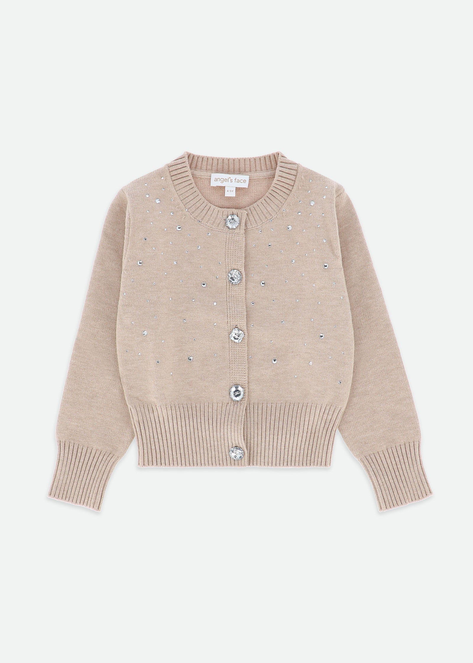 Kamala Crystal Studded Cardigan Sand – Angel's Face