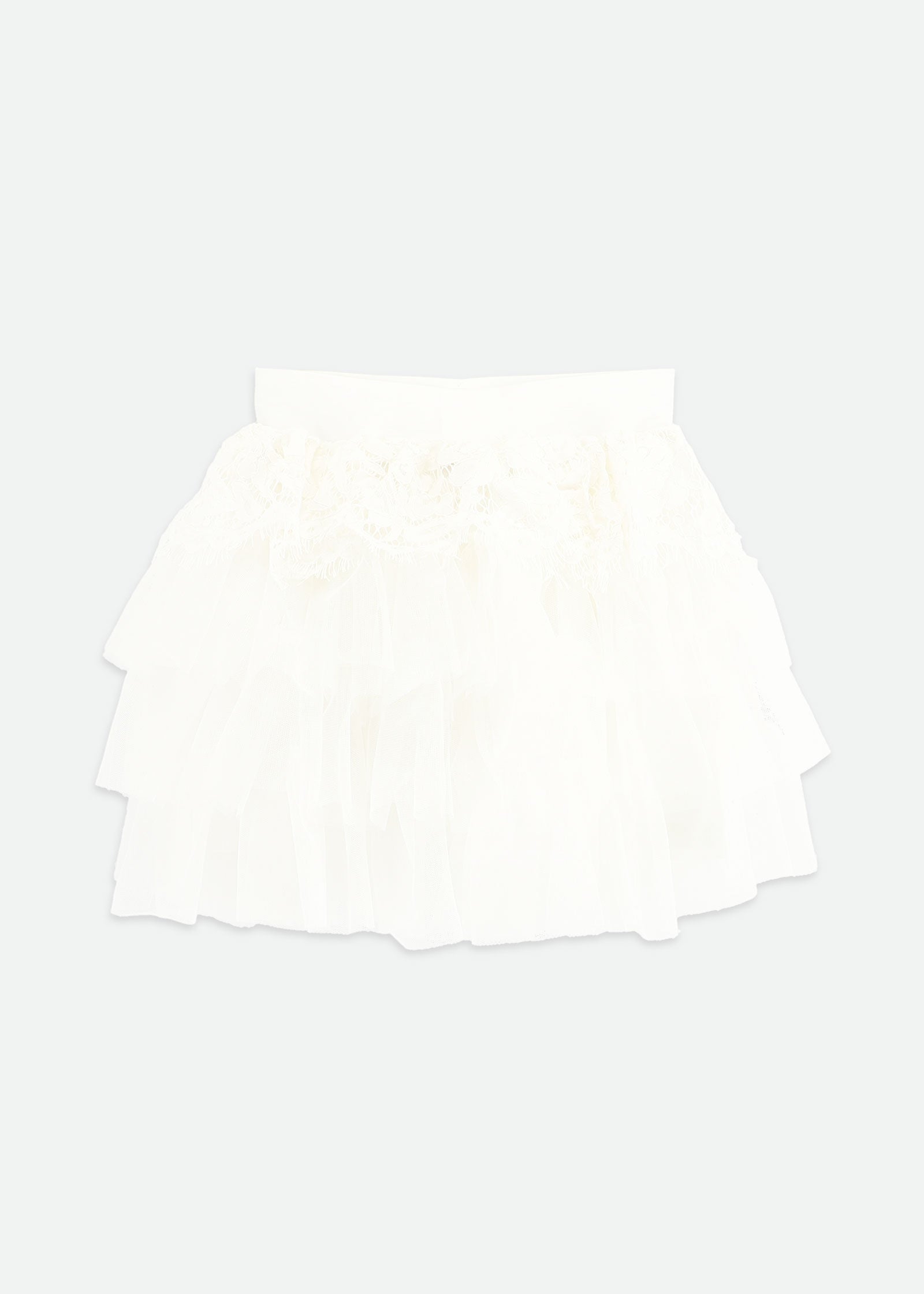 Kamma Lace Trim Skirt Snowdrop