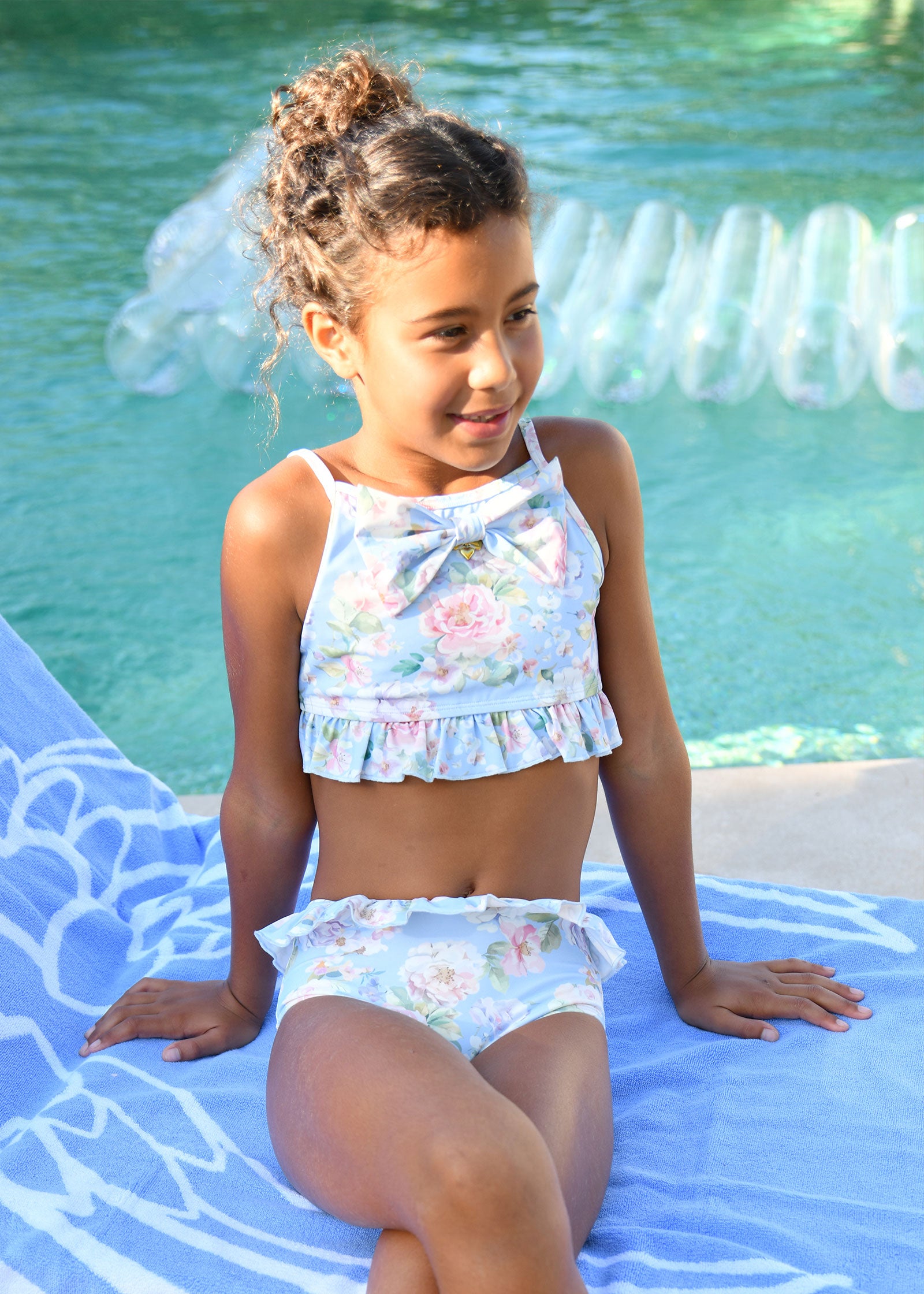 Kerry Garden Flower Print Bikini Pretty Blue