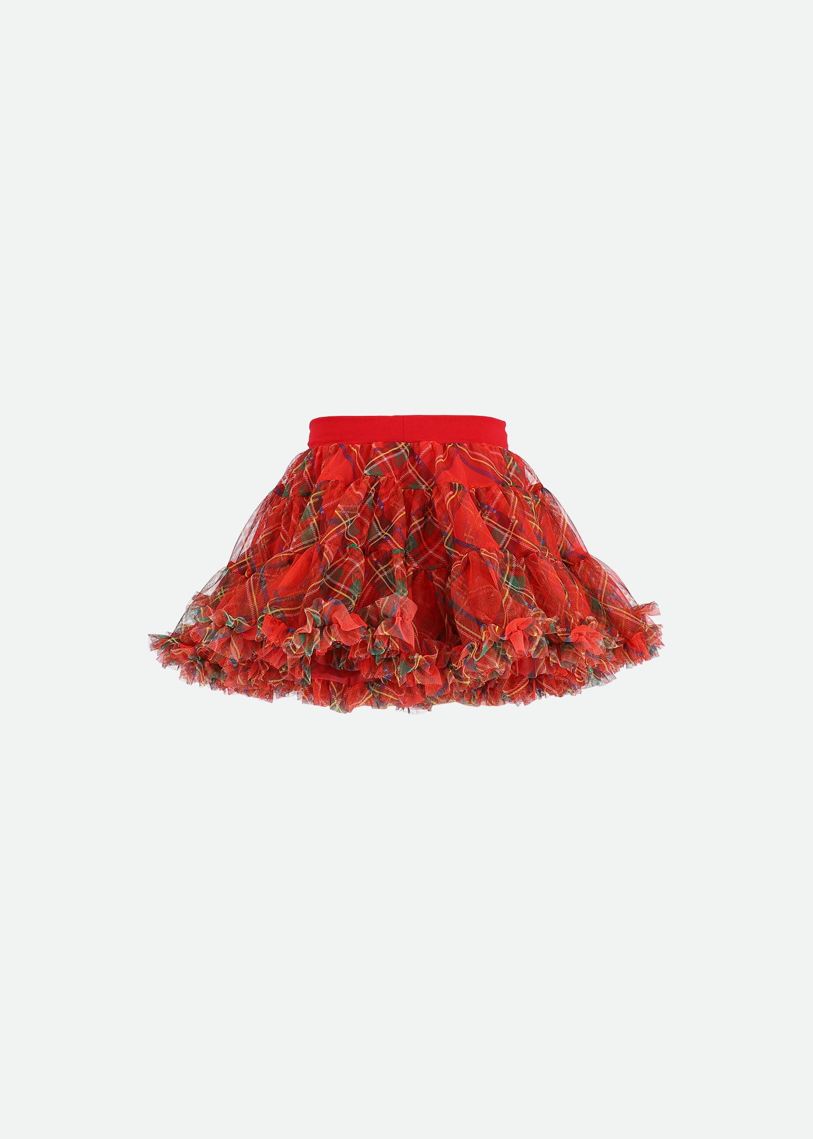 Kitty Baby Tartan Tutu Red