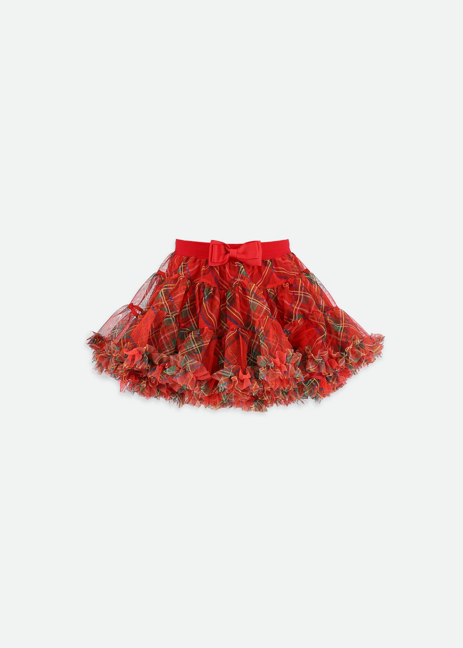 Kitty Baby Tartan Tutu Red