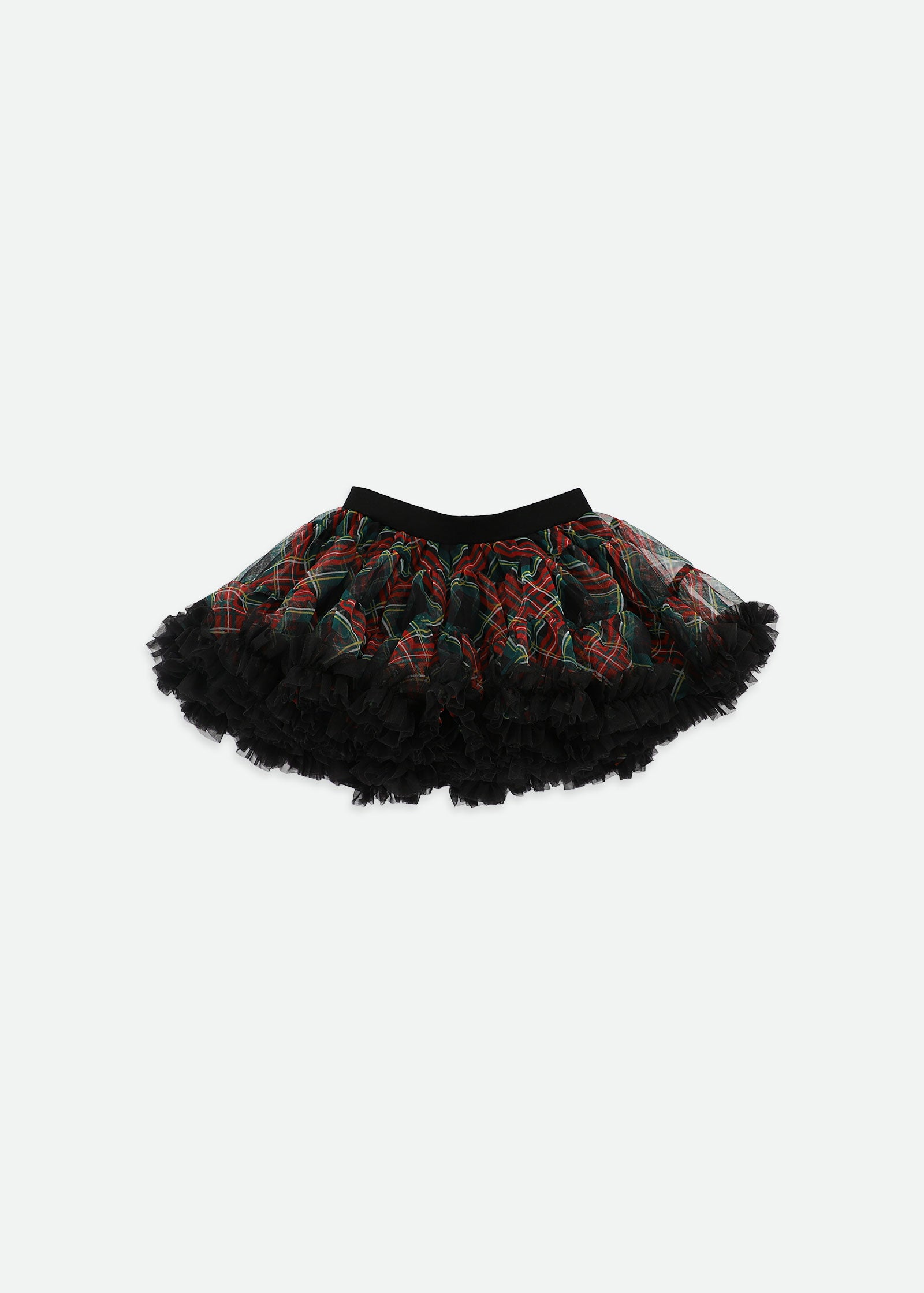 Kitty Tartan Baby Tutu Black